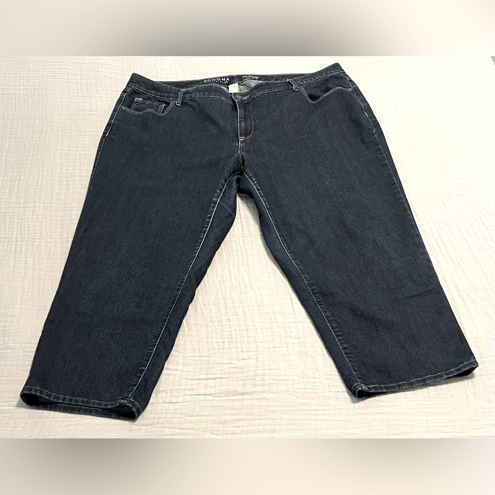 Sonoma Mid-Rise Denim Capri Cropped Jeans,Women’s Plus Size 20W